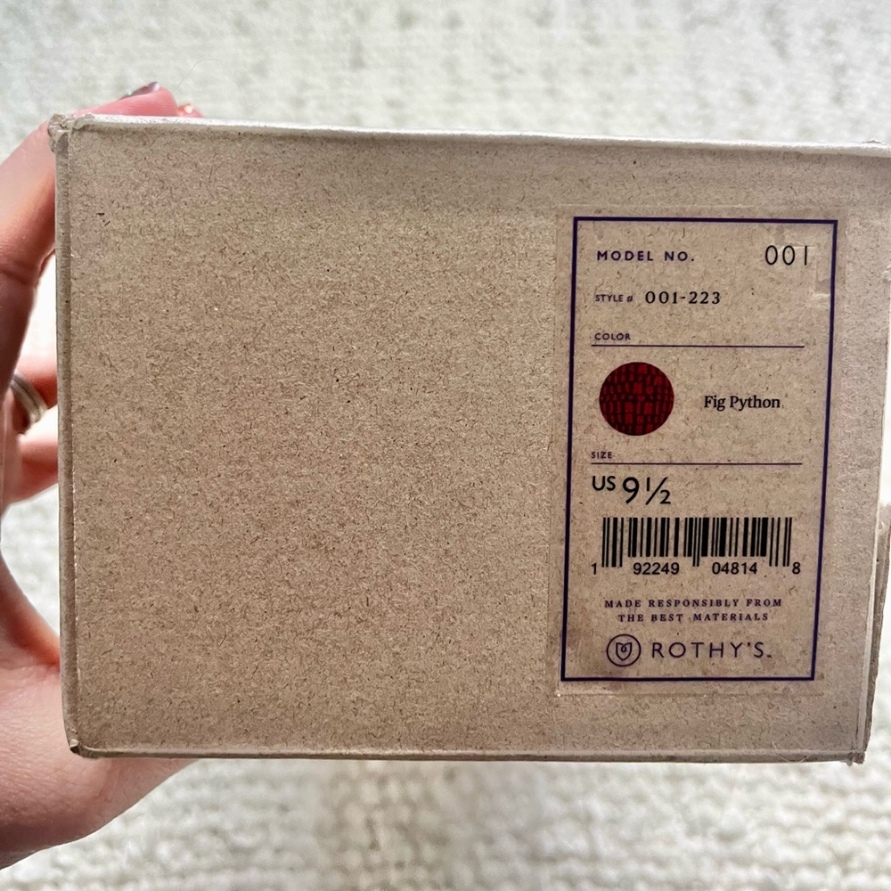 Rothy's The Flat In Fig Python, Size 9.5 - image 8